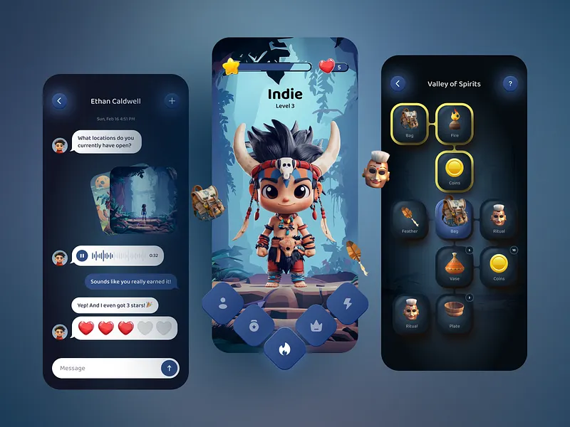 Adventure Game Mobile UI