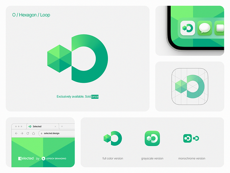 O / Hexagon Loop Logo